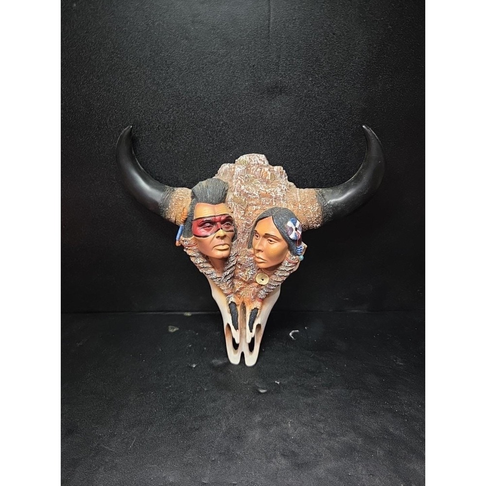Hamilton Collection Giver Of Life Faces on Steer Skull,‎ Native American Art